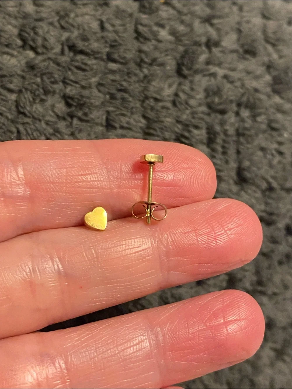 Gold Heart Stud Earrings - Women Jewelry